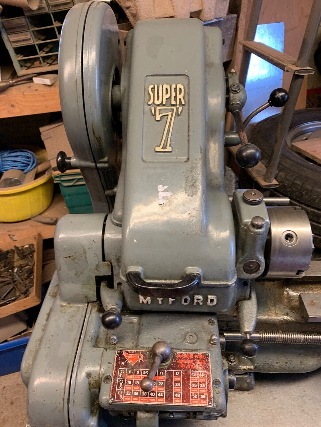 MYFORD SUPER 7 LATHE. ANY TRIAL WELCOME. LOTS EXTRAS - Boyshill Tools and Treen