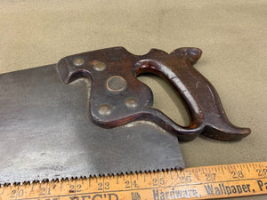 26 INCH ANTIQUE SWAY BACK 7TPI SAW BY DISSTON - Boyshill Tools and Treen