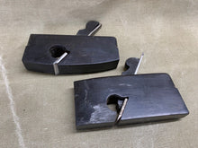 Load image into Gallery viewer, PAIR OF EBONY COACHBUILDERS COMPASSED REBATE PLANES - Boyshill Tools and Treen