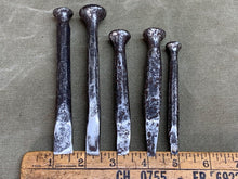 Load image into Gallery viewer, 5 SMALL STONE MASON CARVER&#39;S CHISELS - Boyshill Tools and Treen