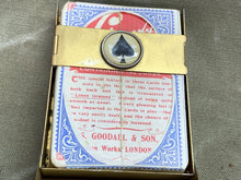 Load image into Gallery viewer, DUTY UNPAID SEALED PACK OF PLAYING CARDS IN NICE CROME AND RED CASE - Boyshill Tools and Treen