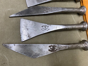 SET OF 8 SHIPBUILDERS CALKING IRONS BY WARD - Boyshill Tools and Treen