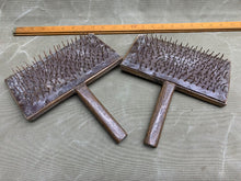 Load image into Gallery viewer, NICE ANTIQUE PAIR OF WOOL CARDERS. TREEN ELM - Boyshill Tools and Treen