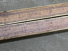 Load image into Gallery viewer, EARLY BOXWOOD FOLDING BRASS FRAMED RULE - Boyshill Tools and Treen