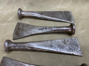 Set of 5 Vintage Caulking Irons - Boyshill Tools and Treen